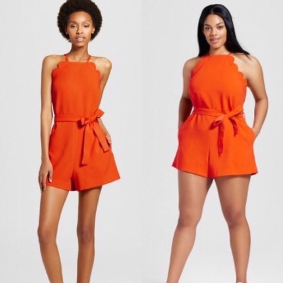 Victoria Beckham orange romper - Picture 1 of 2